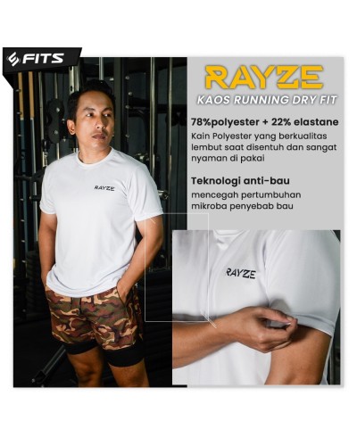 RAYZE Kaos Running Dry Fit Baju Olahraga